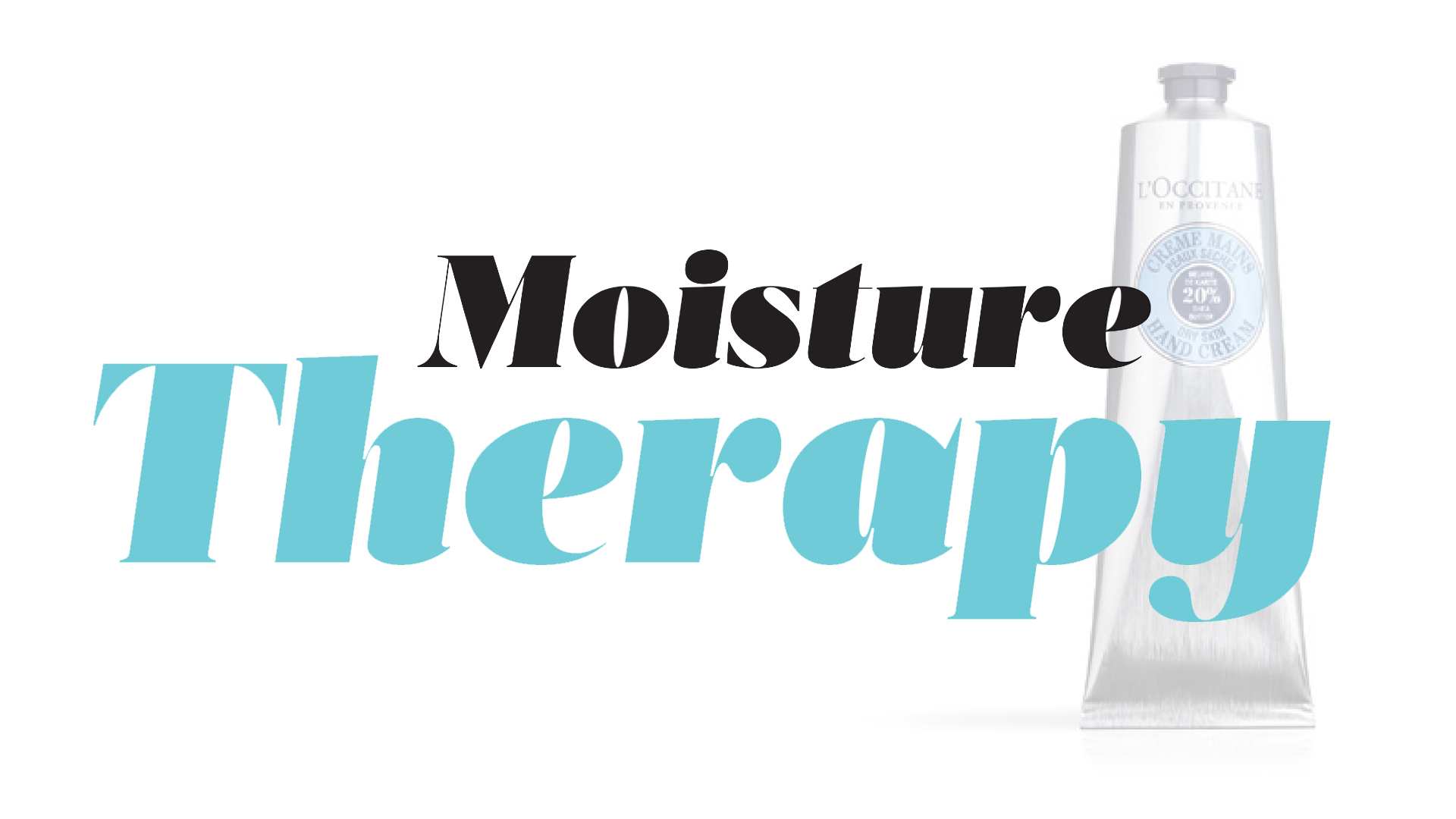 “Moisture Therapy” heading beside a small cream tube.